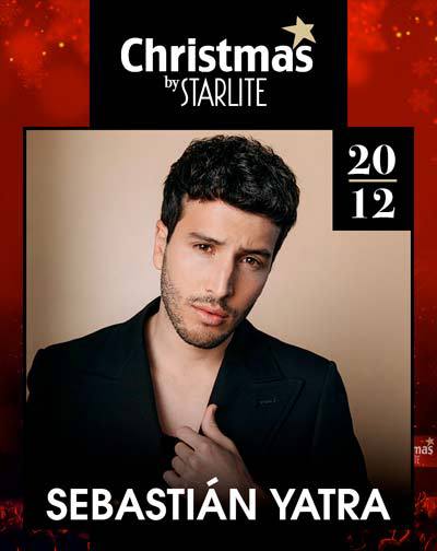 Concierto de Sebastián Yatra en el Festival Christmas by STARLITE. El 20 de Diciembre de 2023 en el Recinto Ferial IFEMA de Madrid.