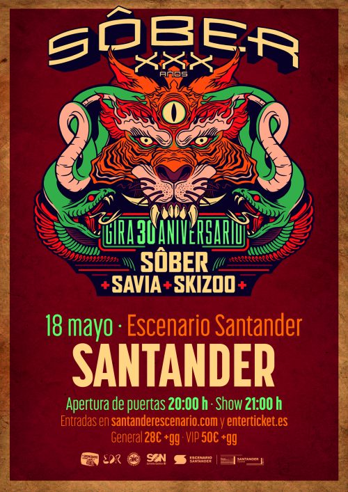 Concierto en Santander de Sôber, el 18 de Mayo de 2024 a las 21:00h, en la Sala Escenario Santander (Santander, Cantabria).