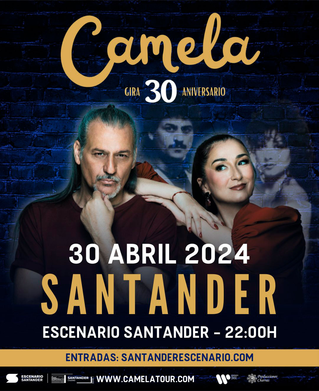 Concierto Camela en Santander el 30 de abril de 2024 a las 22:00h, en la Sala Escenario Santander.