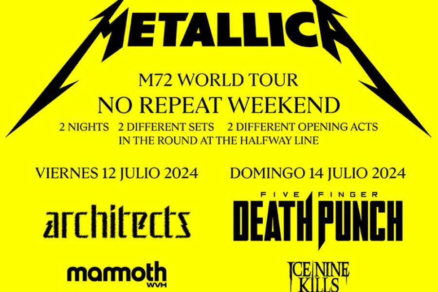 concierto de Metallica en Madrid en julio de 2024